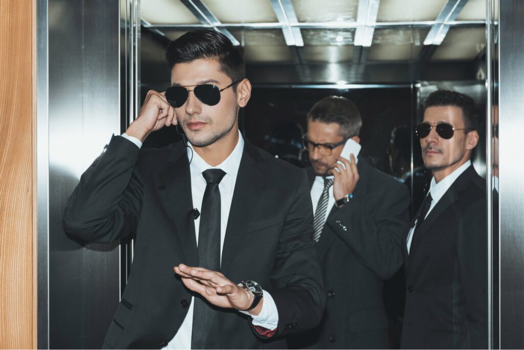 Security im Gebäude achten auf Ordnung